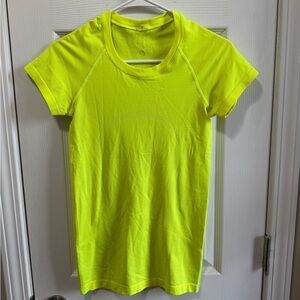 Lululemon Athletica Neon Yellow Short Sleeve Tee